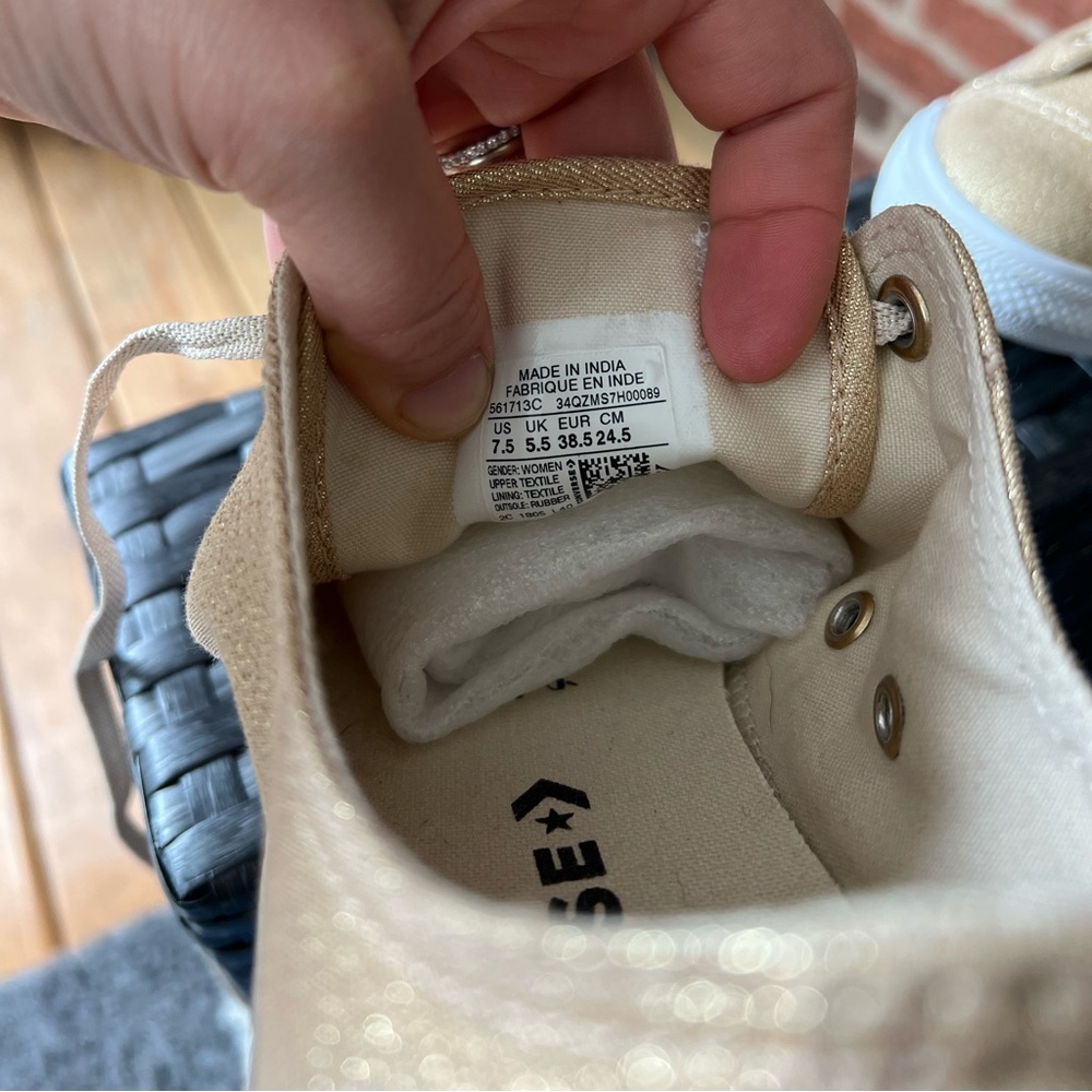 CONVERSE Sparkle Gold Sneakers - Picture 15 of 16
